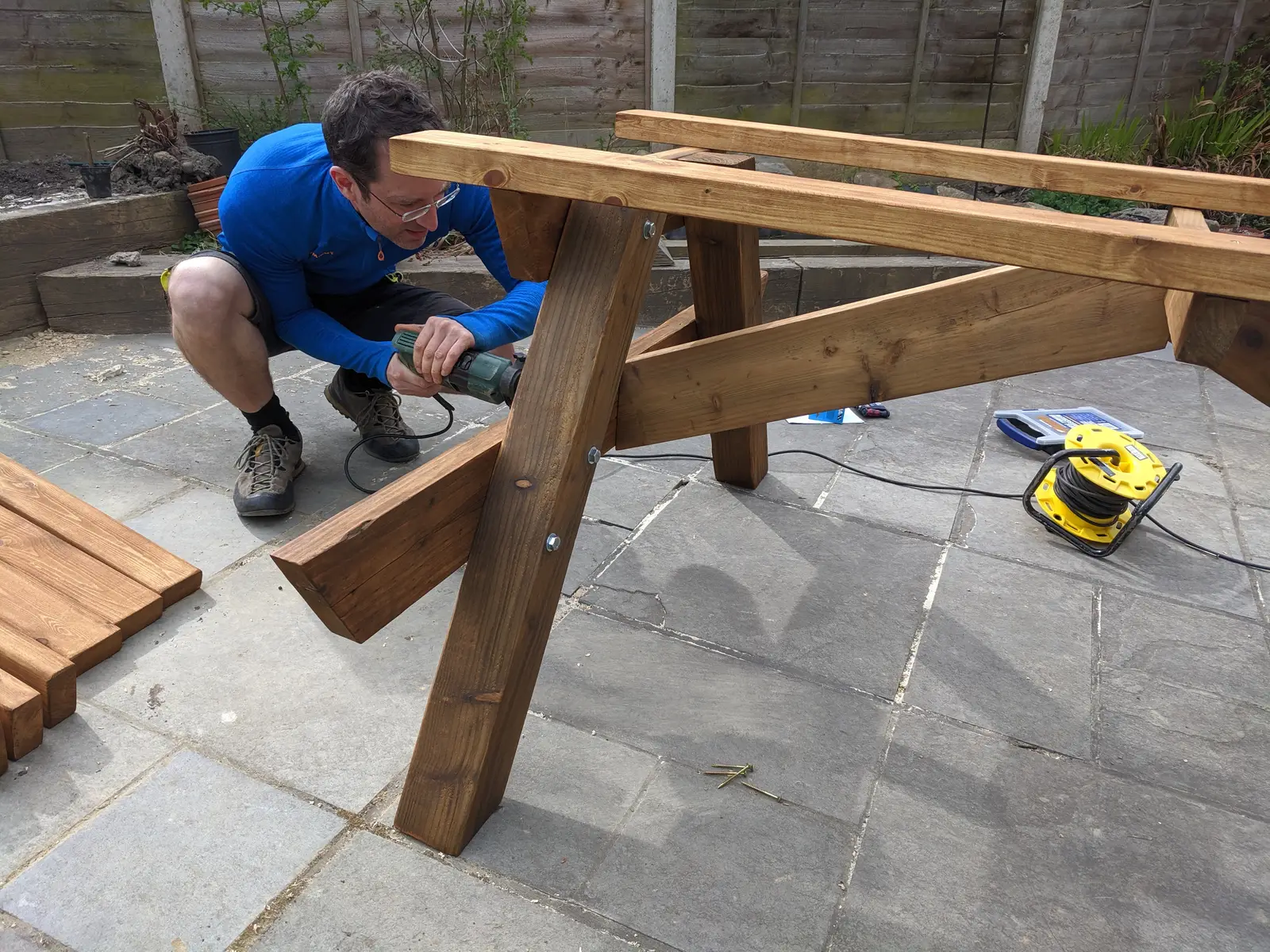 Building a picnic table